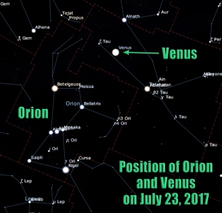 Orion and Venus
