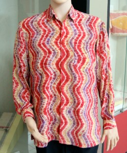 Sasirangan red stripes