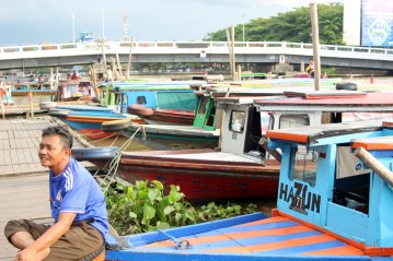 Water taxis close up