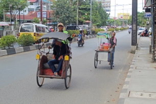 Pedicab and food cart