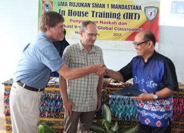 Presenting to headmaster