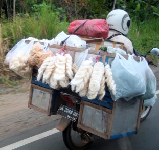 Snacks on motorcycle