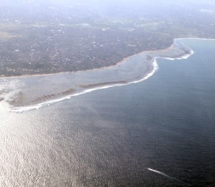 Bali coastline with boat