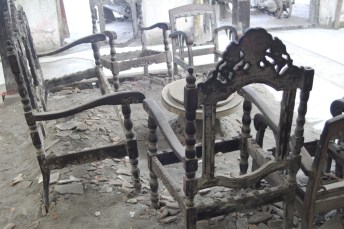 Charred furniture