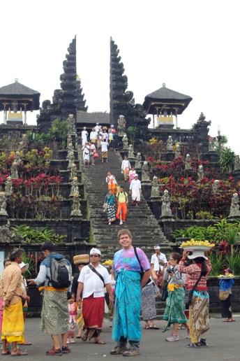 David at Besakih steps