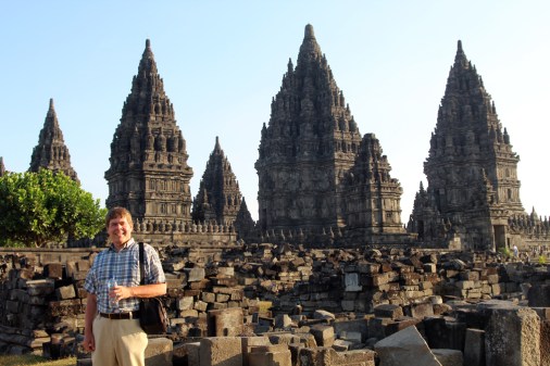 David with Prambanan complex
