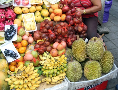 Durian and bananas
