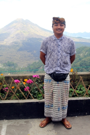 Gusti with Gunung Batur