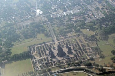 Prambanan from air
