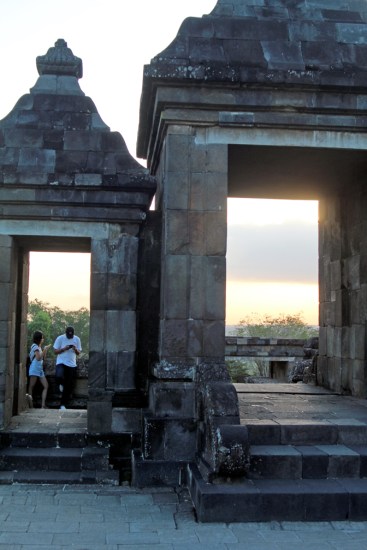 Ratu Boko gate toward sunset