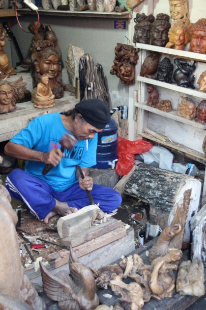 Wood carver and shop