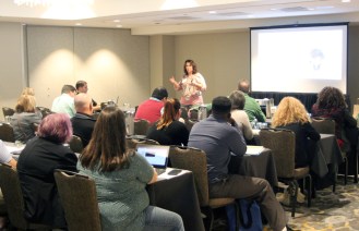 Cindy Rogers presenting