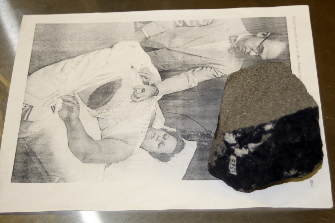 Ann Hodges and her meteorite