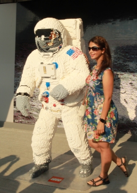 Lego astronaut with girl