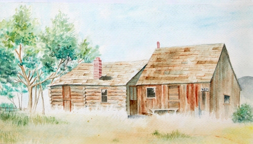 Ranch house - watercolor class